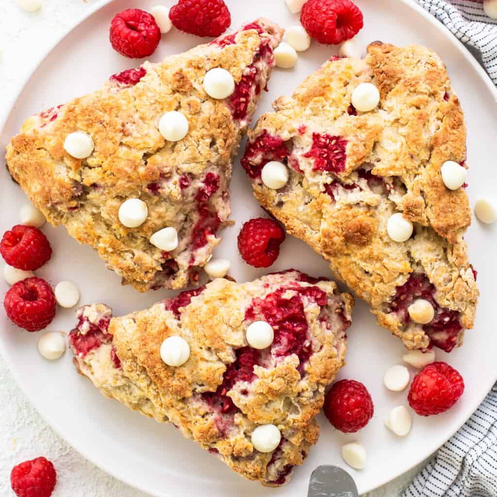 White Chocolate Raspberry Scones
