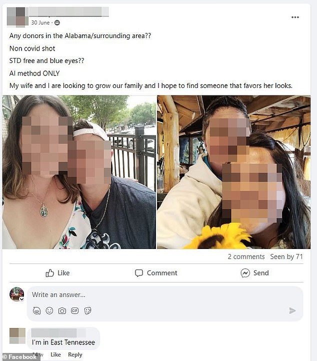EXCLUSIVE: Demand for ‘unvaxxed’ sperm spikes: Women are turning to shady Facebook groups looking for donors who refused to get the Covid shot