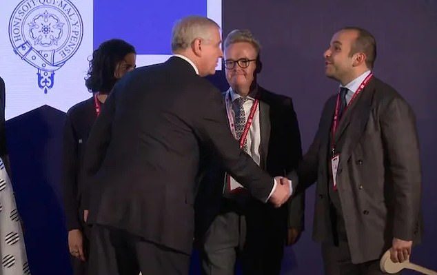 Prince Andrew and Sarah Ferguson received £1m from ‘corrupt’ financier acting on behalf of Turkish millionaire, High Court told – while Fergie appears in great spirits at Melbourne conference after discovering her cancer hasn’t spread