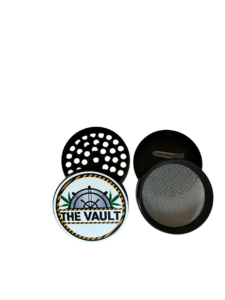 63mm large heavy duty metal 4 part grinder the vault branded open front