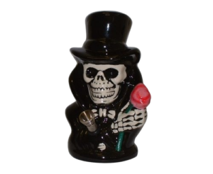 skull in top hat premium ceramic bong Photoroom