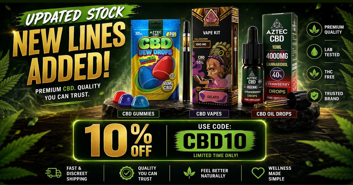 New High Strength CBD Gummies, Vapes & Oils