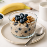 Quick Blueberry Walnut Oatmeal