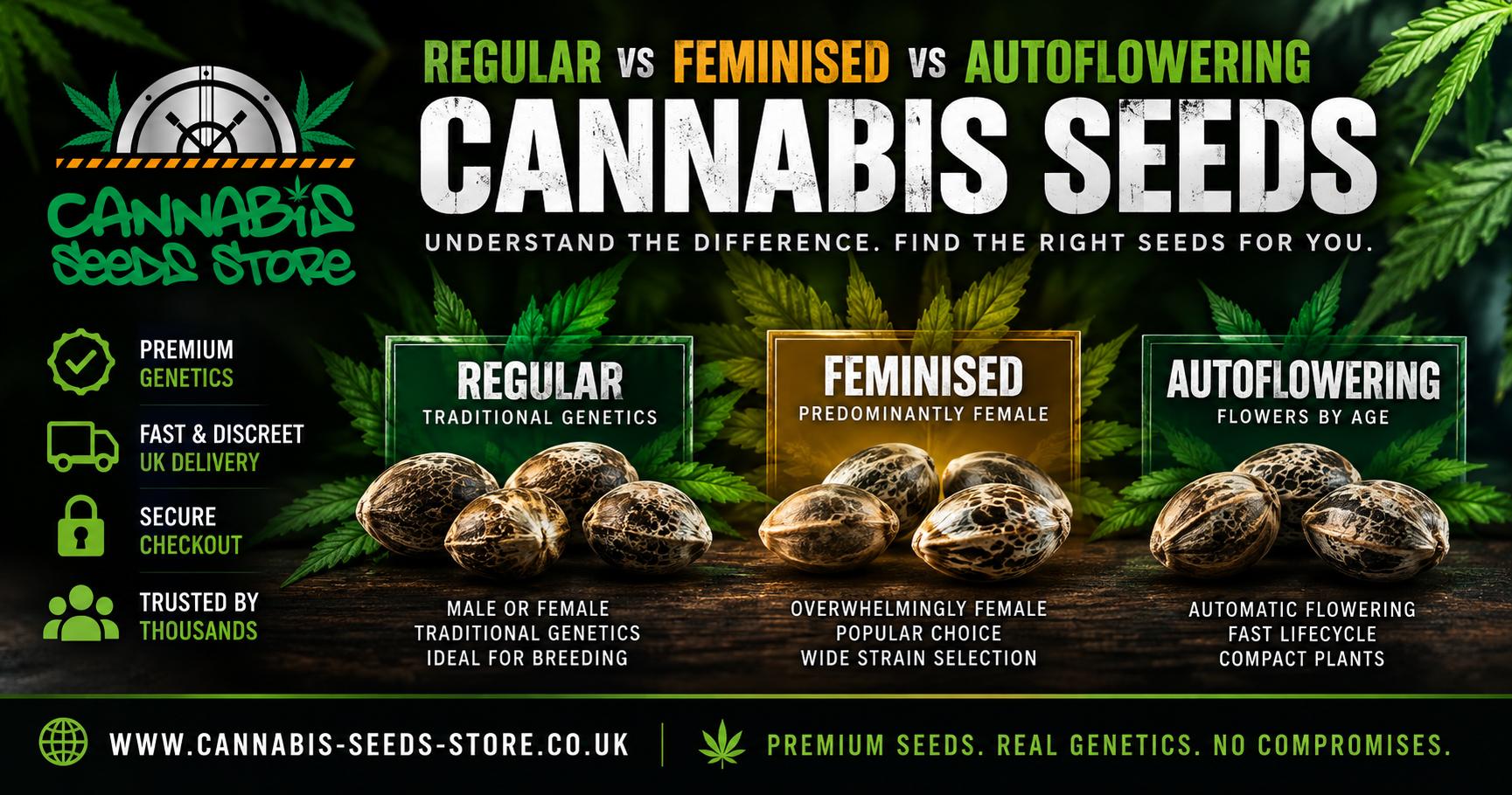 Regular vs Feminised vs Autoflowering Cannabis Seeds: What’s the Difference?